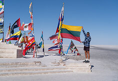 Salar de Uyuni, Lietuvos vėliava, Bolivija