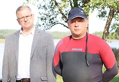 Aukštutinės Dauguvos savivaldybės vicemeras Jānis Proms ir Zarasų turizmo ir verslo informacijos centro projektų vadovas Ramūnas Keršys