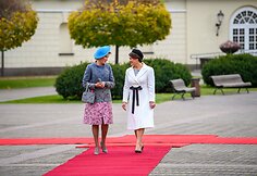 Diana Nausėdienė su Belgijos karaliene Matilda