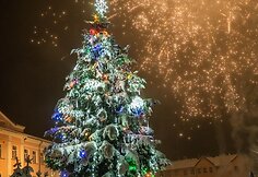 Skaudvilėje įžiebta Kalėdų eglė