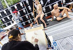 „Kultūros naktį“ Vingrių skvere išdygo „LATGA Autorių namai“