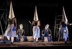 Kauno valstybinio lėlių teatro premjera &bdquo;Dievų mi&scaron;kas&ldquo;/ Dmitrijaus Matvejevo nuotr.
