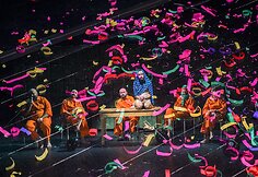 Scena i&scaron; spektaklio &bdquo;Mūsų smurtas ir jūsų smurtas&ldquo; (rež. Oliveris Frljićius). Nuotr. aut. D.Matvejev