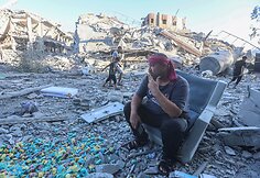Gazos al-Zahros rajonas po bombardavimo