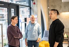 Virtualios realybės muzikio klipo pristatymo akimirkos