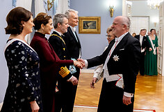 Premjerė I.Ruginienė dalyvavo valstybinėje vakarienėje Danijos Karaliaus ir Karalienės garbei