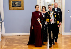 Premjerė I.Ruginienė dalyvavo valstybinėje vakarienėje Danijos Karaliaus ir Karalienės garbei