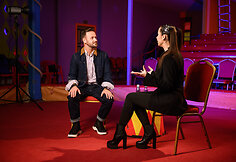 Ingrida Kazlauskaitė TV laidos filmavime
