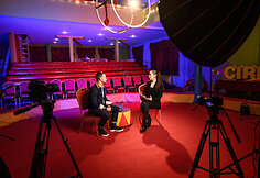 Ingrida Kazlauskaitė TV laidos filmavime