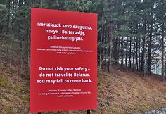 Dviračiai prie Raigardo pasienio punkto