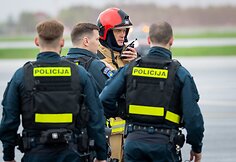Civilinės saugos pratybos Vilniaus oro uoste 