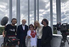 Filmavimo komanda su Irena ir Arvo Part Estijoje