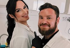 Zofija Krocaitė su sužadėtiniu Luke'u
