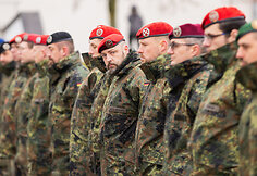 Atsisveikinimo ceremonija su Lietuvoje mirusiu Belgijos kariu