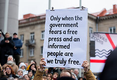 Protestas „Šalin rankas nuo laisvo žodžio!“