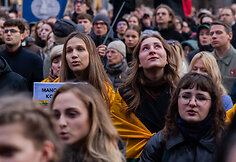 Protestas ,,&Scaron;alin rankas nuo laisvo žodžio&ldquo;