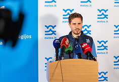 Spaudos konferencija dėl audros