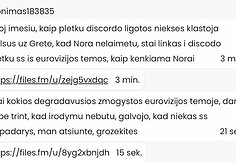 Noros Blu komandos surinktas įra&scaron;as