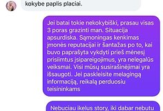 Verslininkės paviešintos žinutės