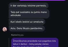 Verslininkės paviešintos žinutės