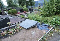 Praūžusi audra nusiaubė ir Panevėžio kapines