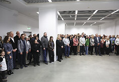 Remigijaus Kriuko parodos atidarymo akimirka