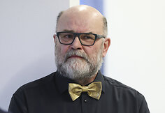 Remigijaus Kriuko parodos atidarymo akimirka