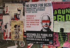 Protestai Venecijoje prie&scaron; Jeffo Bezoso ir Lauren Sanchez vestuves