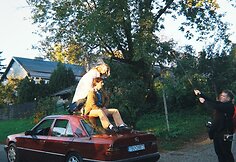 Justino Jaručio ir AIST&Egrave; dainos klipo filmavimo akimirka
