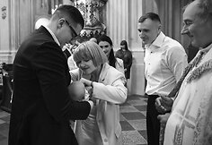 Veronikos Naumovaitės-Kazilionės sūnaus Dominyko krikštynų akimirka