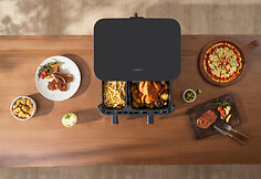 Per 15 minučių &bdquo;Xiaomi Dual Zone Air Fryer 10L&ldquo; i&scaron;sprendžia amžiną klausimą &bdquo;ką &scaron;iandien valgyti&ldquo;?  
