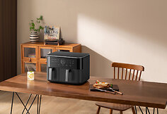 Per 15 minučių &bdquo;Xiaomi Dual Zone Air Fryer 10L&ldquo; i&scaron;sprendžia amžiną klausimą &bdquo;ką &scaron;iandien valgyti&ldquo;?  