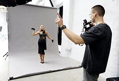 M1 muzikos apdovanojimų reklamos filmavimo užkulisiai /R.Linkaitės nuotr.