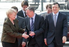 Dalia Grybauskaitė, Gediminas Kirkilas ir Europos Komisijos prezidentas Jose Manuelis Barroso Lietuvoje