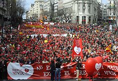 Akimirka iš protesto akcijos.