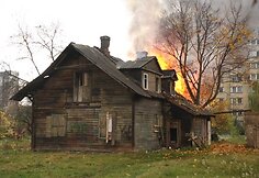Gaisras Lvovo gatvėje