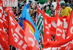 Italijoje masiniai protestai