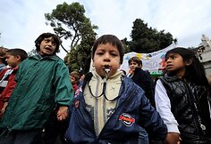 Italijoje masiniai protestai