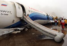 Lėktuvas Tu-154 po avarijos