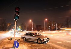 Naktinė BMW avarija