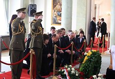 Atsisveikinimas Prezidentūroje su L.Kaczynskiu