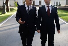 V.Putinas ir D.Medvedevas prezidentinėje rezidencijoje