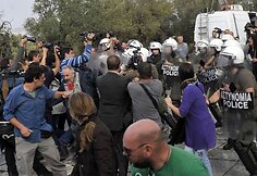 Protestas prie Akropolio Atėnuose