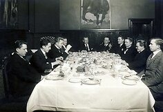 6. SELL (Suomijos, Estijos, Latvijos ir Lietuvos studentų sąjungos) konferencijos atstovų baigiamasis balius &bdquo;Metropolio&ldquo; restorano Kunigaik&scaron;čių menėje, 1938 m.