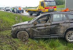 Dviejų BMW avarija netoli Kryžkalnio
