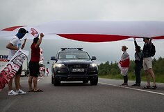 Baltarusių protestas prie Medininkų pasienio punkto