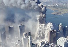 Rugsėjo 11-osios teroro i&scaron;puolio pasekmės įamžintos i&scaron; policijos sraigtasparnio.