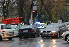 Avarija Drujos ir Rasų gatvių sankryžoje Vilniuje