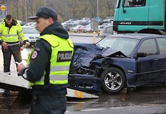 Avarija Drujos ir Rasų gatvių sankryžoje Vilniuje