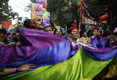 Naujajame Delyje žygiavo kovotojai už homoseksualų teises